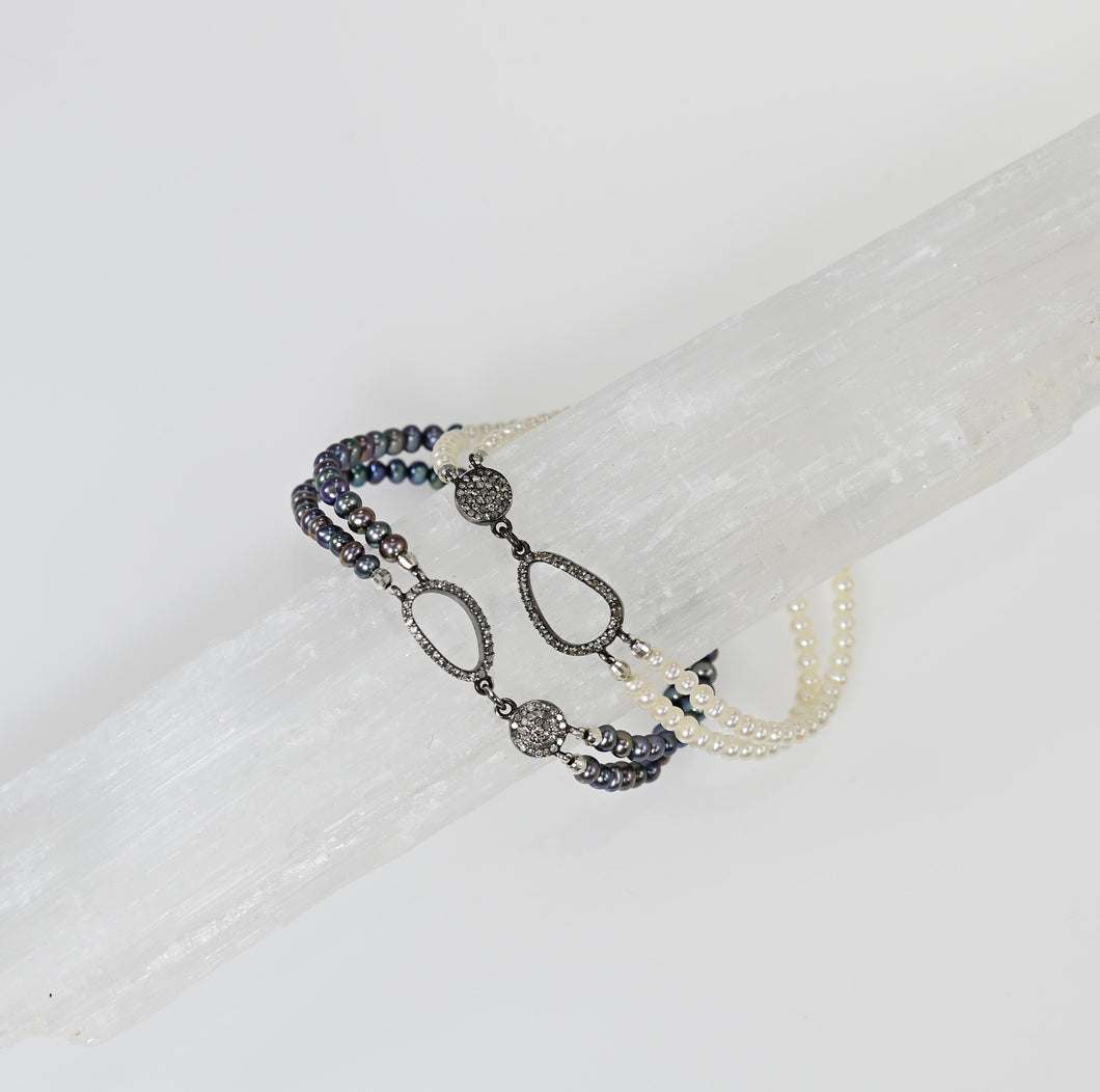 Pearl and Diamond Bracelets